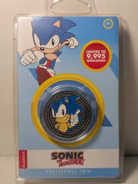 Sonic The Hedgehog Collectible Coin Official Sega Limited Edition Badge Figure